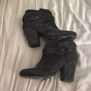 Rag & Bone Black Heeled Boots with Chunky Block Heel